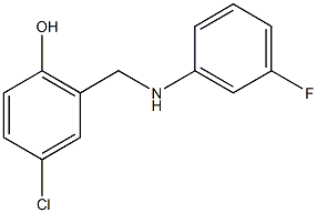 4-chloro-2-{[(3-fluorophenyl)amino]methyl}phenol Struktur