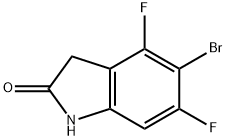 5‐bromo‐4,6‐difluoro‐2,3‐dihydro‐1H‐indol‐2‐one Struktur