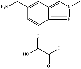 (2-methyl-2H-indazol-5-yl)methanamine hemioxalate Struktur