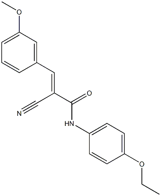 (2E)-2-cyano-N-(4-ethoxyphenyl)-3-(3-methoxyphenyl)acrylamide Struktur