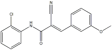 (2E)-N-(2-chlorophenyl)-2-cyano-3-(3-methoxyphenyl)acrylamide Struktur