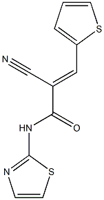 (2E)-2-cyano-N-1,3-thiazol-2-yl-3-(2-thienyl)acrylamide Struktur