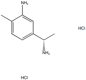 (S)-5-(1-Aminoethyl)-2-methylaniline dihydrochloride Struktur