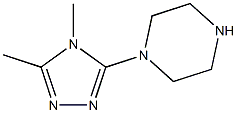 1-(4,5-dimethyl-4H-1,2,4-triazol-3-yl)piperazine Struktur