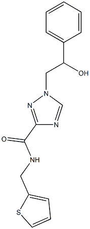 1-(2-hydroxy-2-phenylethyl)-N-(2-thienylmethyl)-1H-1,2,4-triazole-3-carboxamide Struktur