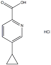 5-Cyclopropylpicolinic acid hydrochloride Struktur