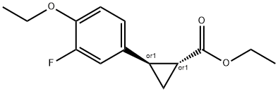 ethyl (1S,2S)-rel-2-(4-ethoxy-3-fluorophenyl)cyclopropane-1-carboxylate Struktur