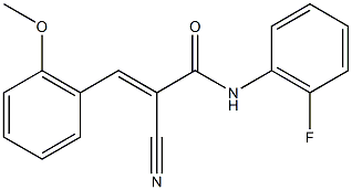 (2E)-2-cyano-N-(2-fluorophenyl)-3-(2-methoxyphenyl)acrylamide Struktur