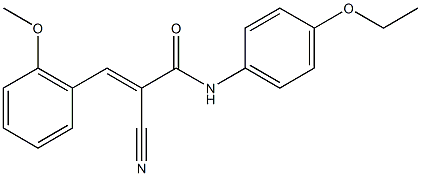 (2E)-2-cyano-N-(4-ethoxyphenyl)-3-(2-methoxyphenyl)acrylamide Struktur