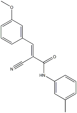 (2E)-2-cyano-3-(3-methoxyphenyl)-N-(3-methylphenyl)acrylamide Struktur