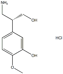 (r)-3-(3-hydroxy-4-methoxyphenyl)-beta-alaninol hcl Struktur