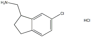 1-(6-chloro-2,3-dihydro-1H-inden-1-yl)methanamine hydrochloride Struktur