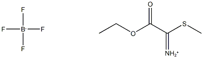 [2-ethoxy-1-(methylsulfanyl)-2-oxoethylidene]azanium: tetrafluoroboranuide Struktur