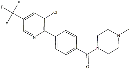 {4-[3-chloro-5-(trifluoromethyl)-2-pyridinyl]phenyl}(4-methylpiperazino)methanone Struktur