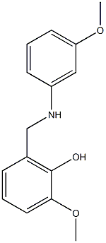 2-methoxy-6-{[(3-methoxyphenyl)amino]methyl}phenol Struktur