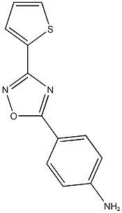 4-[3-(thiophen-2-yl)-1,2,4-oxadiazol-5-yl]aniline Struktur