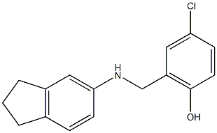 4-chloro-2-[(2,3-dihydro-1H-inden-5-ylamino)methyl]phenol Struktur