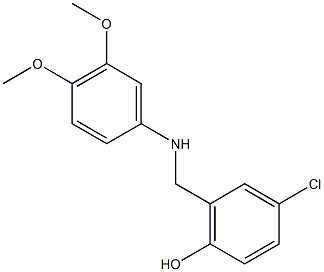 4-chloro-2-{[(3,4-dimethoxyphenyl)amino]methyl}phenol Struktur