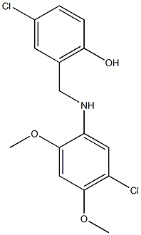 4-chloro-2-{[(5-chloro-2,4-dimethoxyphenyl)amino]methyl}phenol Struktur