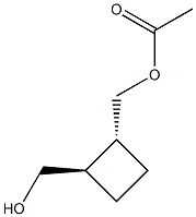 [(1R,2R)-rel-2-(hydroxymethyl)cyclobutyl]methyl acetate Struktur