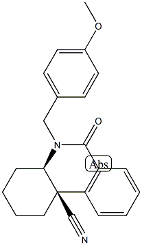 (4aR,10bR)-5-[(4-methoxyphenyl)methyl]-6-oxo-1,2,3,4,4a,5,6,10b-octahydrophenanthridine-10b-carbonitrile Struktur