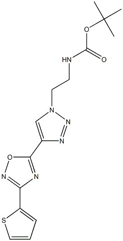 {2-[4-(3-Thiophen-2-yl-[1,2,4]oxadiazol-
5-yl)-[1,2,3]triazol-1-yl]-ethyl}-
carbamic acid tert-butyl ester Struktur