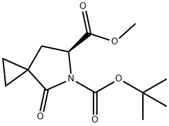 5-tert-butyl 6-methyl (6s)-4-oxo-5-azaspiro[2.4]heptane-5,6-dicarboxylate Struktur