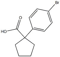 1-(4-bromophenyl)cyclopentane-1-carboxylic acid Struktur