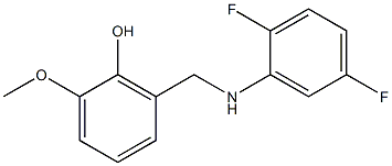 2-{[(2,5-difluorophenyl)amino]methyl}-6-methoxyphenol Struktur