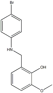 2-{[(4-bromophenyl)amino]methyl}-6-methoxyphenol Struktur