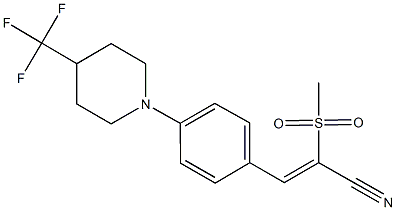 (2Z)-2-(methylsulfonyl)-3-{4-[4-(trifluoromethyl)piperidin-1-yl]phenyl}acrylonitrile Struktur