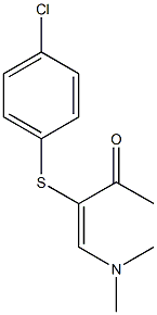 (3E)-3-[(4-chlorophenyl)sulfanyl]-4-(dimethylamino)but-3-en-2-one Struktur