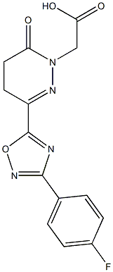 [3-[3-(4-fluorophenyl)-1,2,4-oxadiazol-5-yl]-6-oxo-5,6-dihydropyridazin-1(4H)-yl]acetic acid Struktur