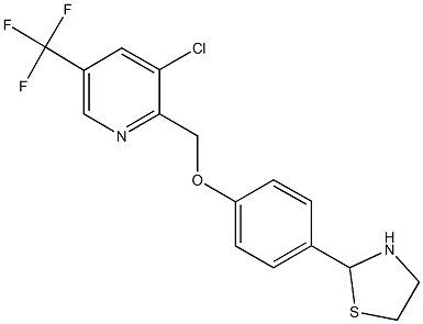 [3-chloro-5-(trifluoromethyl)-2-pyridinyl]methyl 4-(1,3-thiazolan-2-yl)phenyl ether Struktur