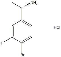 (S)-1-(4-Bromo-3-fluorophenyl)ethanamine hydrochloride Struktur