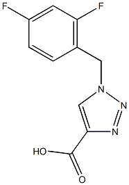 1-(2,4-difluorobenzyl)-1H-1,2,3-triazole-4-carboxylic acid Struktur