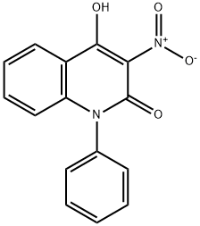 4-hydroxy-3-nitro-1-phenyl-1,2-dihydroquinolin-2-one Struktur