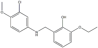 2-{[(3-chloro-4-methoxyphenyl)amino]methyl}-6-ethoxyphenol Struktur