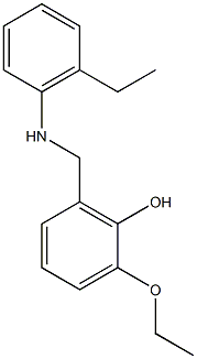 2-ethoxy-6-{[(2-ethylphenyl)amino]methyl}phenol Struktur