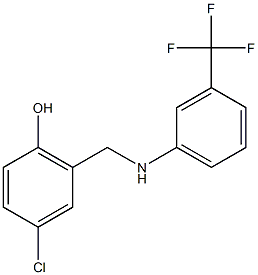 4-chloro-2-({[3-(trifluoromethyl)phenyl]amino}methyl)phenol Struktur