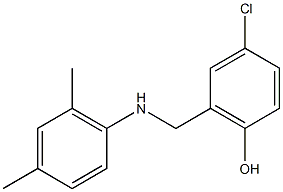 4-chloro-2-{[(2,4-dimethylphenyl)amino]methyl}phenol Struktur