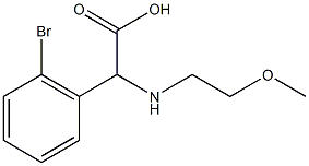 (2-bromophenyl)[(2-methoxyethyl)amino]acetic acid Struktur