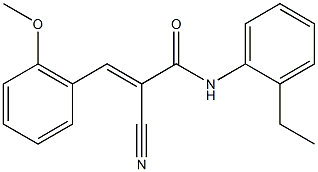 (2E)-2-cyano-N-(2-ethylphenyl)-3-(2-methoxyphenyl)acrylamide Struktur