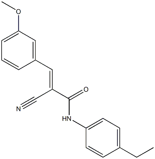 (2E)-2-cyano-N-(4-ethylphenyl)-3-(3-methoxyphenyl)acrylamide Struktur