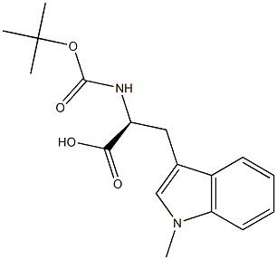 (2S)-2-{[(tert-butoxy)carbonyl]amino}-3-(1-methyl-1H-indol-3-yl)propanoic acid Struktur