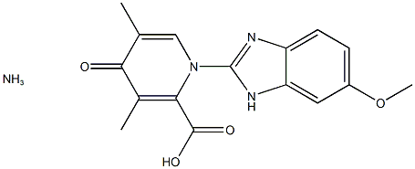 1-(6-methoxy-1h-benzo[d]imidazol-2-yl)-3,5-dimethyl-4-oxo-1,4-dihydropyridine-2-carboxylic acid ammonium salt Struktur