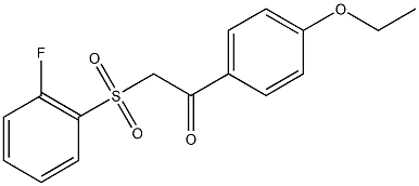 1-(4-ethoxyphenyl)-2-[(2-fluorophenyl)sulfonyl]ethanone Struktur