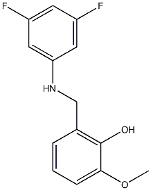 2-{[(3,5-difluorophenyl)amino]methyl}-6-methoxyphenol Struktur