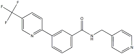 N-(4-pyridinylmethyl)-3-[5-(trifluoromethyl)-2-pyridinyl]benzenecarboxamide Struktur