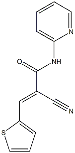 (2E)-2-cyano-N-pyridin-2-yl-3-(2-thienyl)acrylamide Struktur